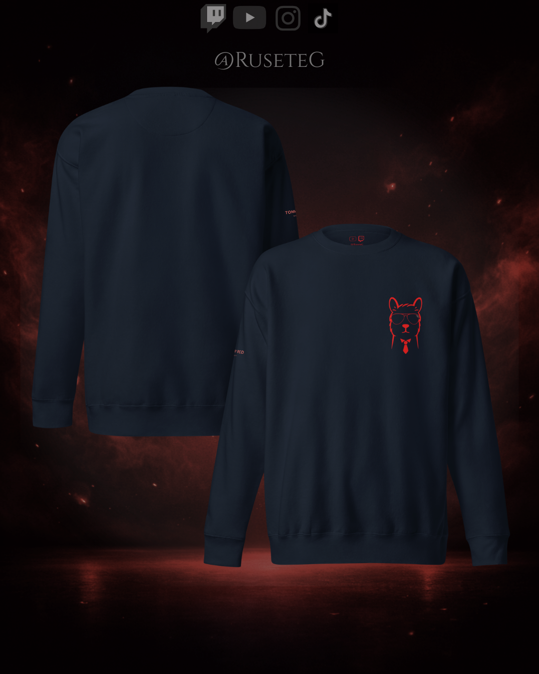Sudadera sin capucha - Tommy Red