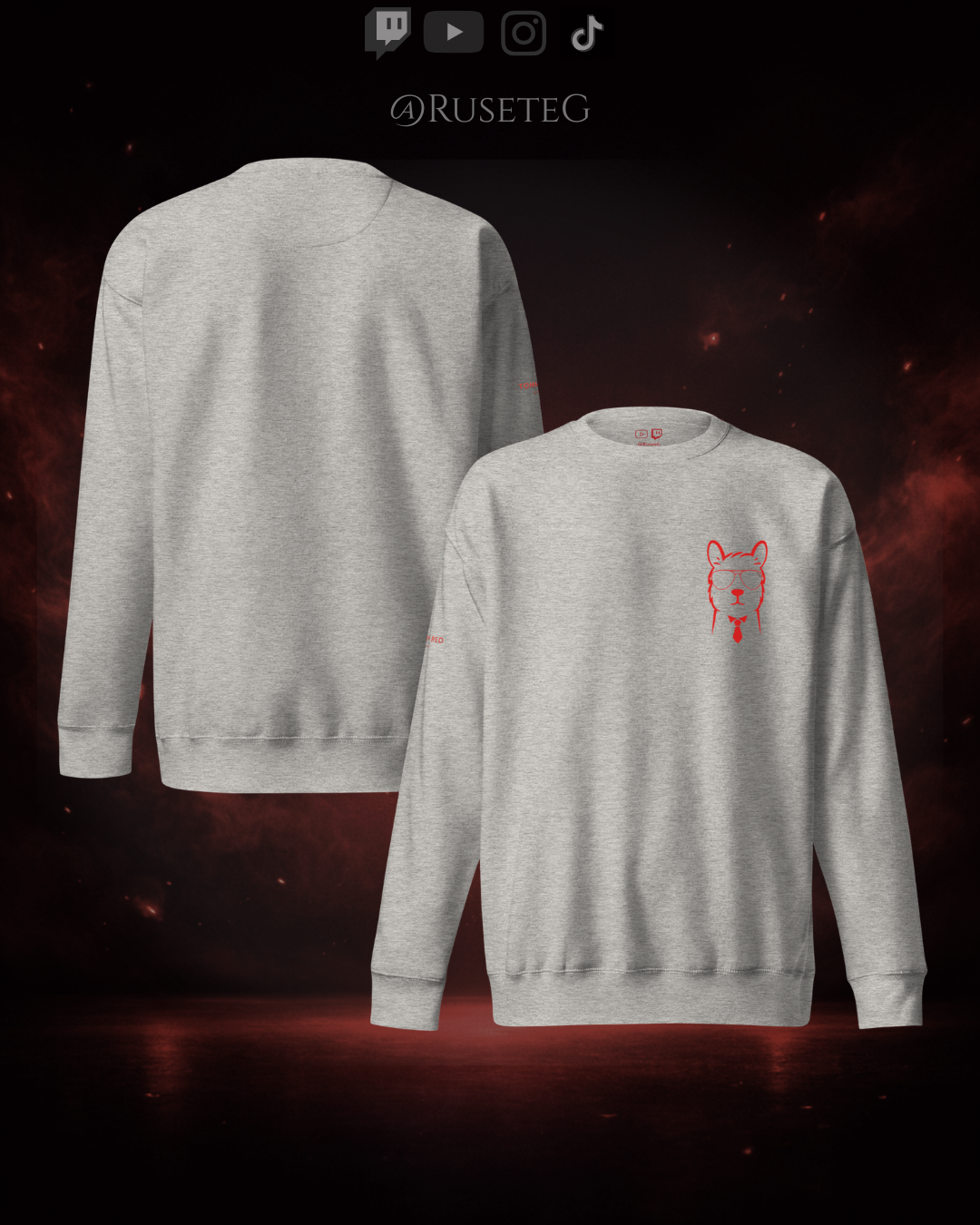 Sudadera sin capucha - Tommy Red